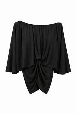 SHEIN twist tie back long sleeve cropped...